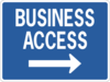 Business Access Sign Clip Art
